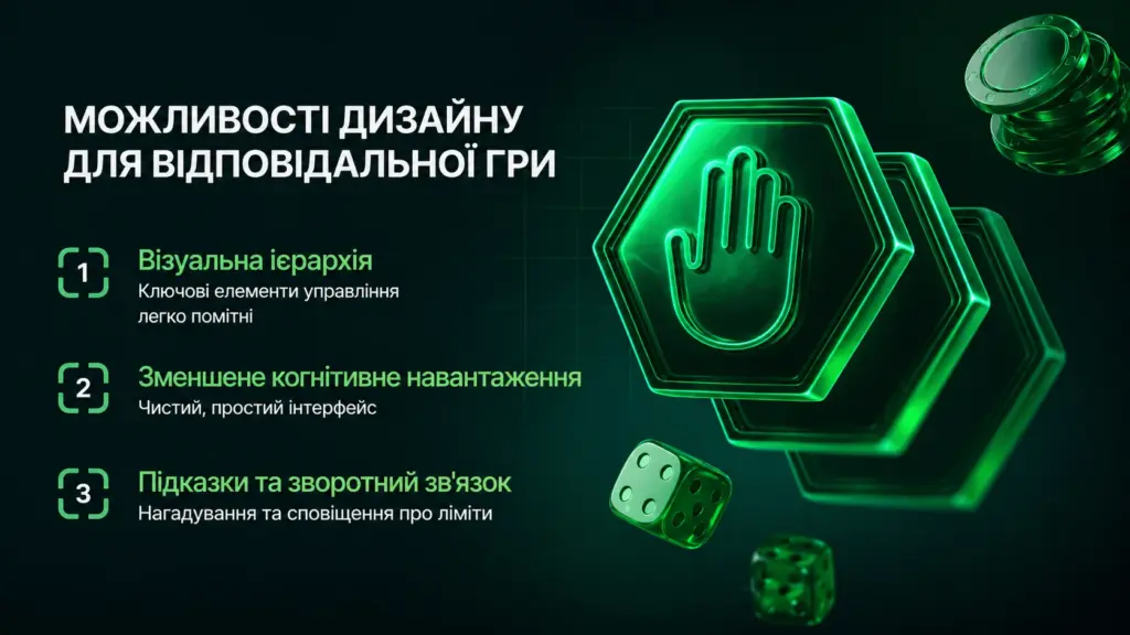 Soft2Bet можливості дизайну для відповідальної гри infographic