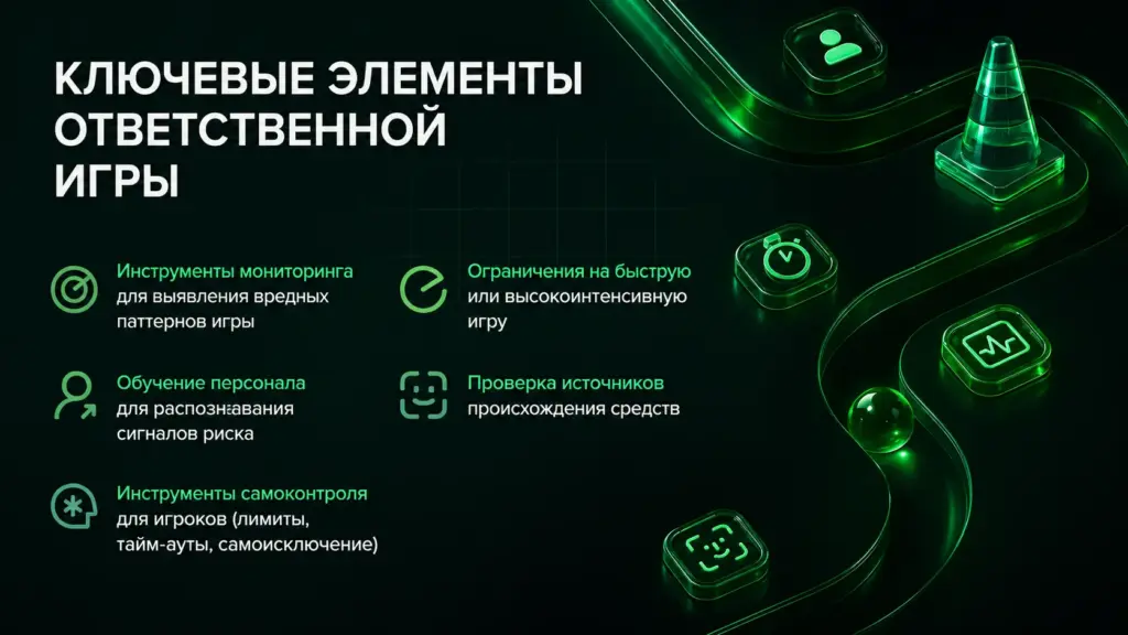 Soft2Bet ключевые элементы ответственной игры infographic