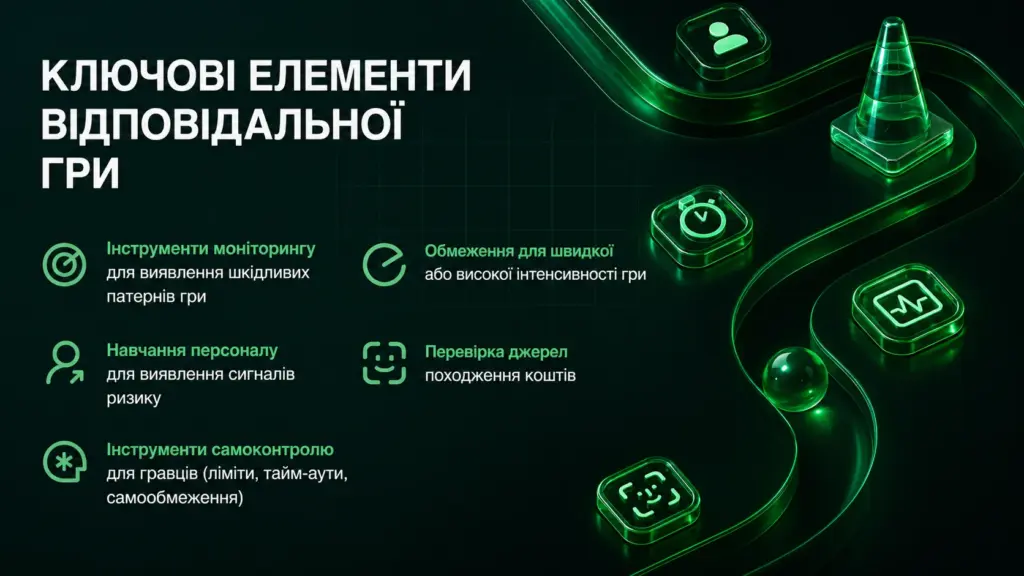 Soft2Bet ключові елементи відповідальної гри infographic