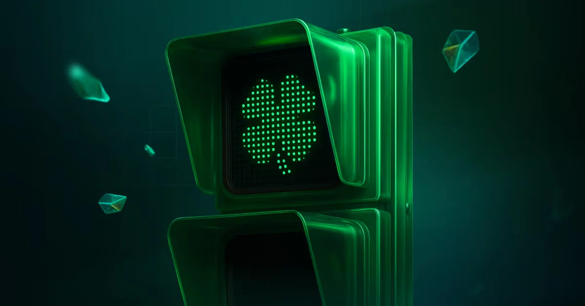 Símbolo de la suerte en la tragamonedas verde de Soft2Bet