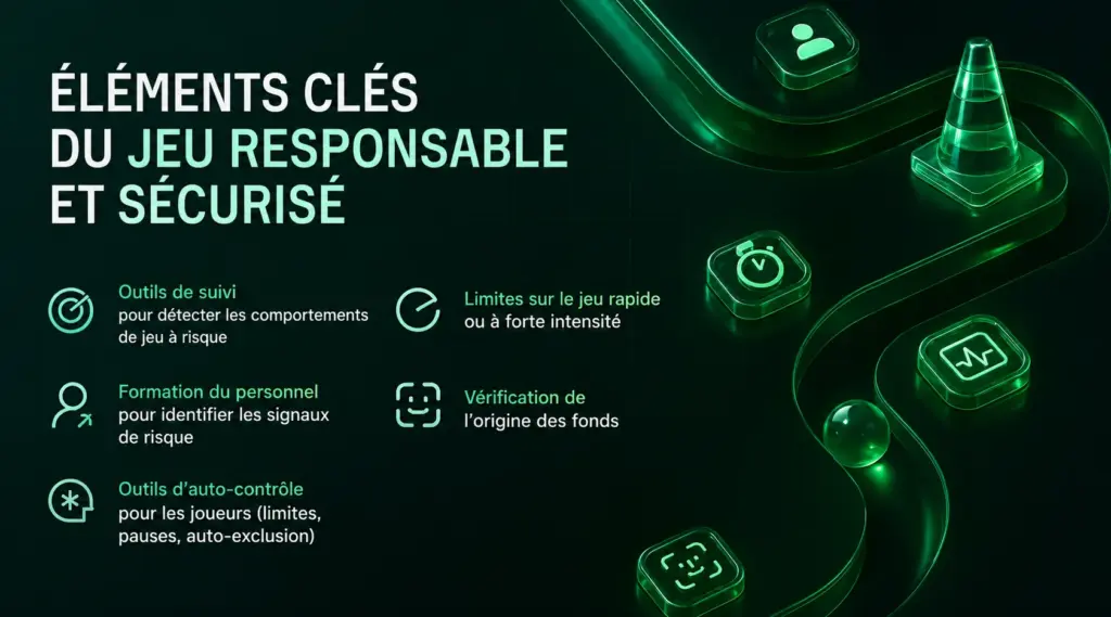 Infographie Soft2Bet sur les éléments clés du jeu responsable