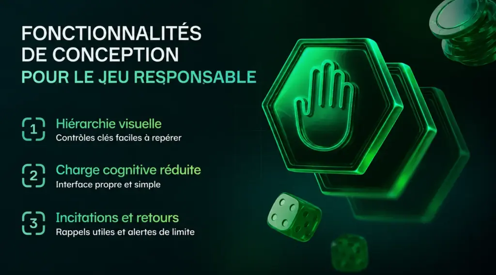 Infographie Soft2Bet sur les caractéristiques de conception pour le jeu responsable