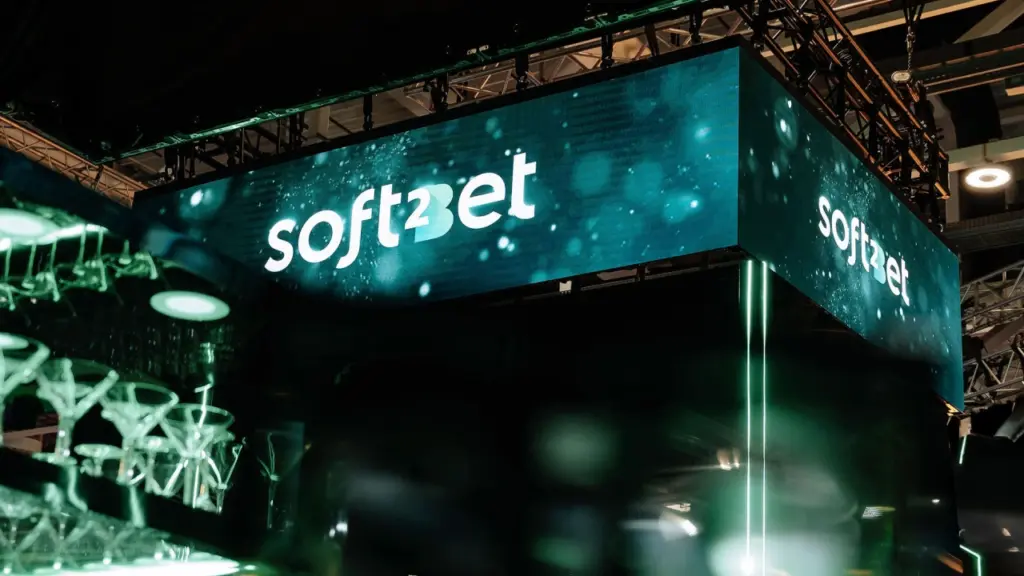 Pabellón digital de Soft2Bet en una feria internacional